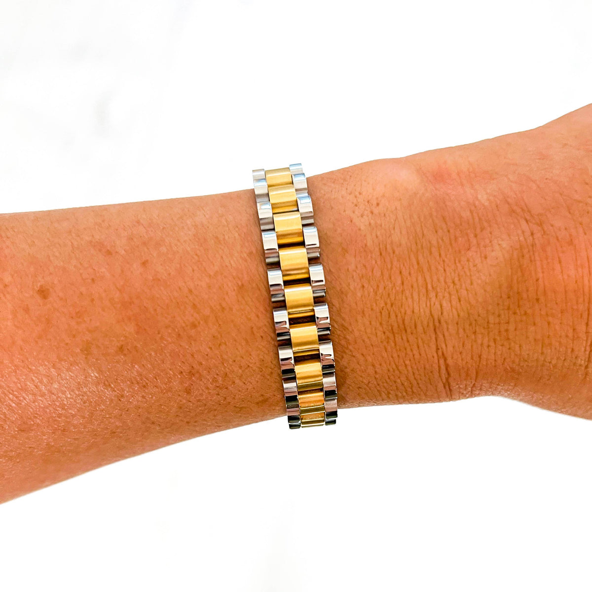Gold Silver Watch Band Bracelet
