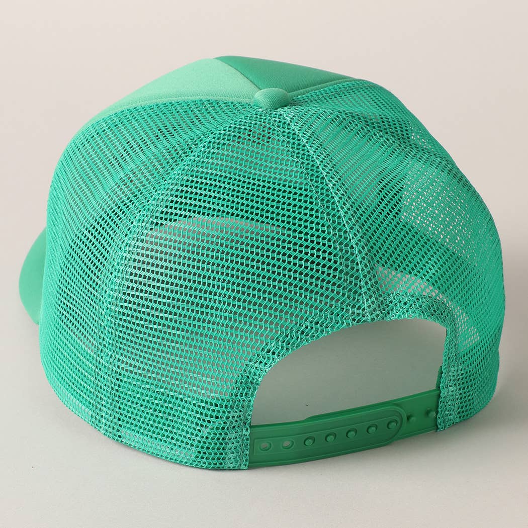 Merry  Embroidery Mesh Back Trucker Hat