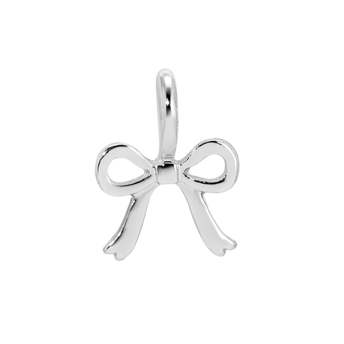 Silver Bow Charm