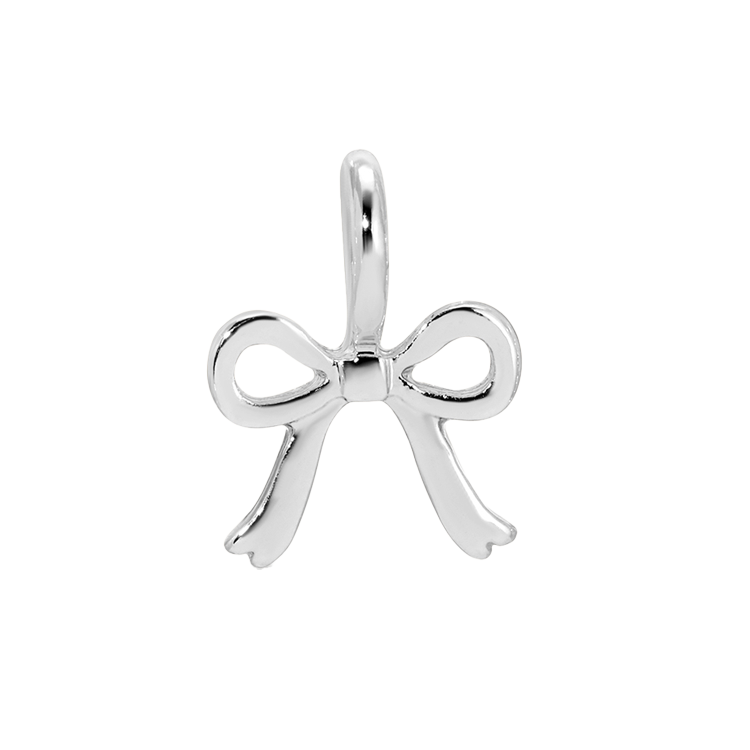 Silver Bow Charm