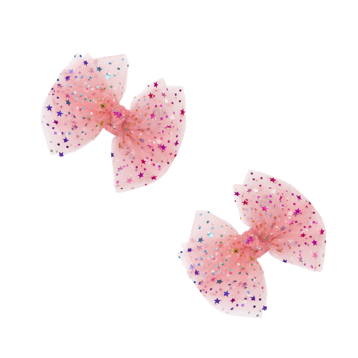 Baby Bling® 2-Pack Tulle Baby FAB® Hair Bow Clips