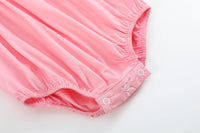 Pink Hearts Valentine Smocked Romper