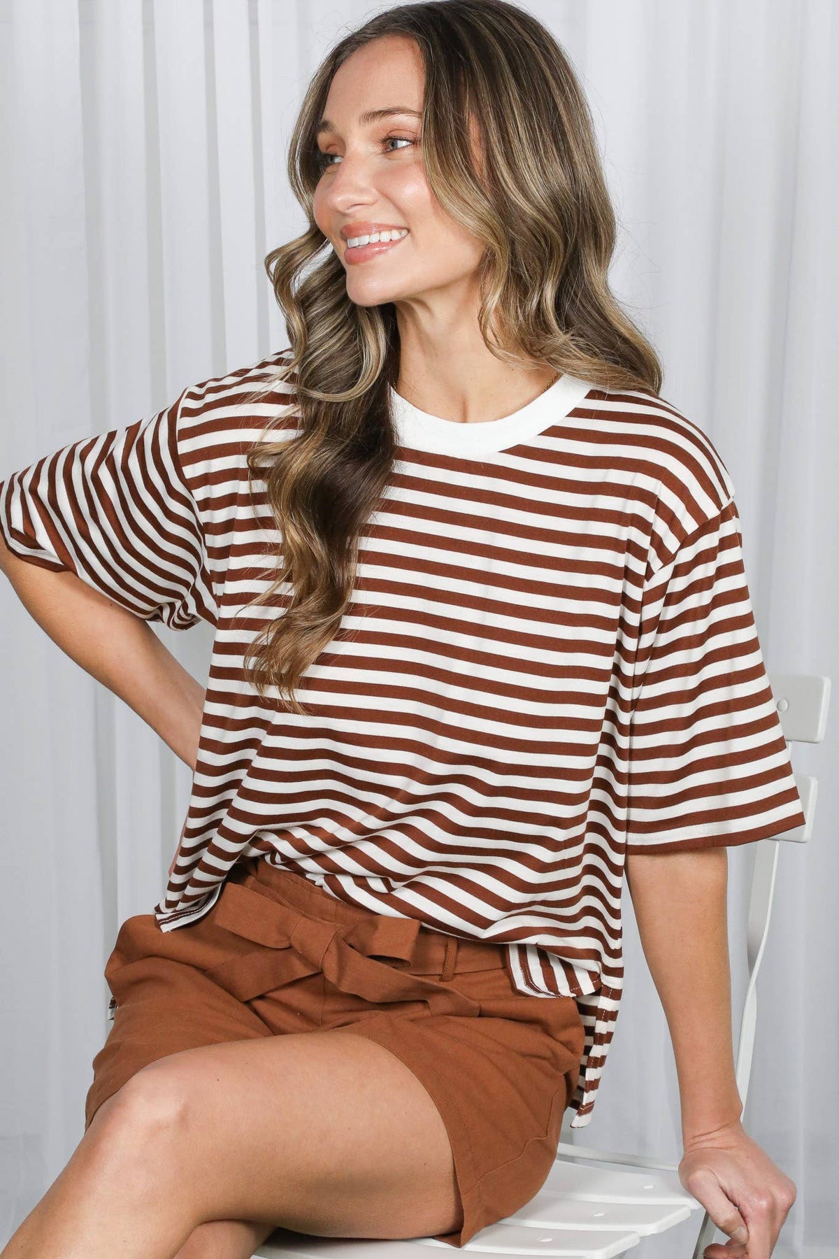 Striped Crew Neck T-Shirt