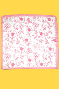 PETITE FLOWER PRINT SILKY FEELING BANDANA SCARF