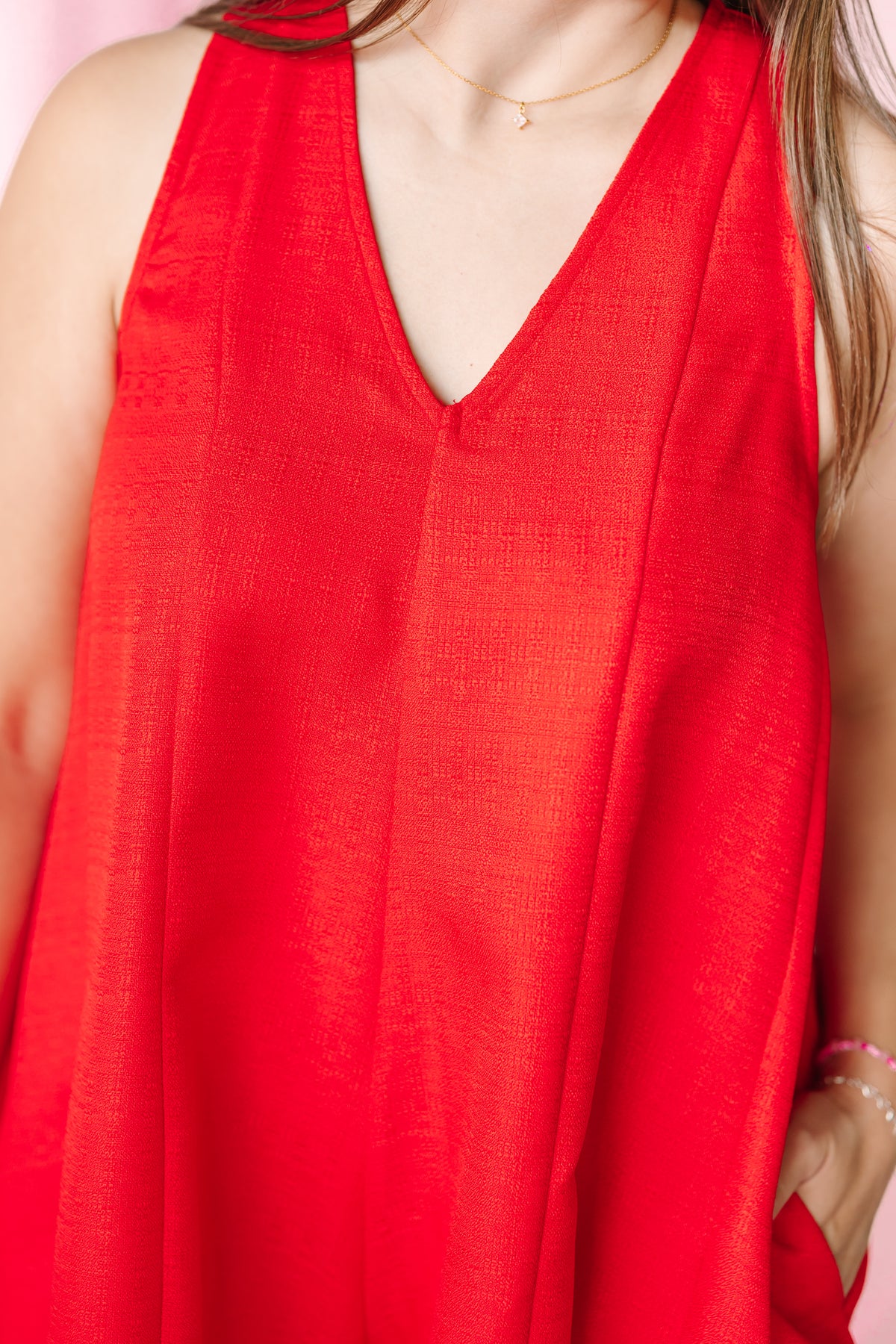 Red Sleeveless Romper