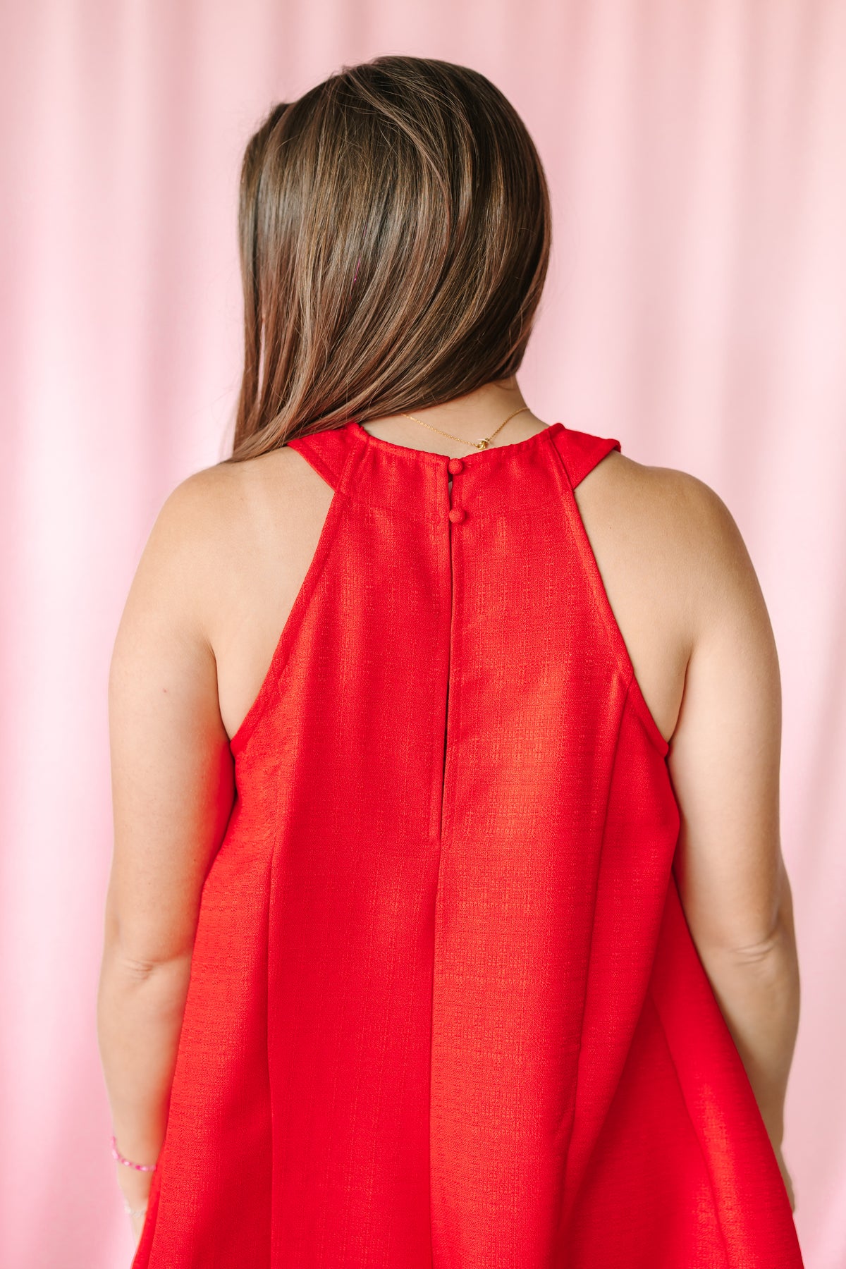 Red Sleeveless Romper