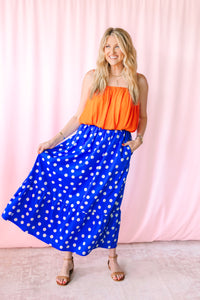 Orange Bubble Tube Top