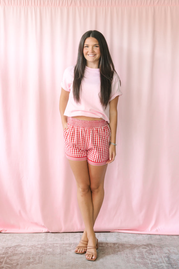 Red Gingham Shorts