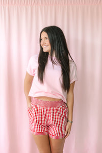 Red Gingham Shorts