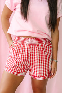 Red Gingham Shorts