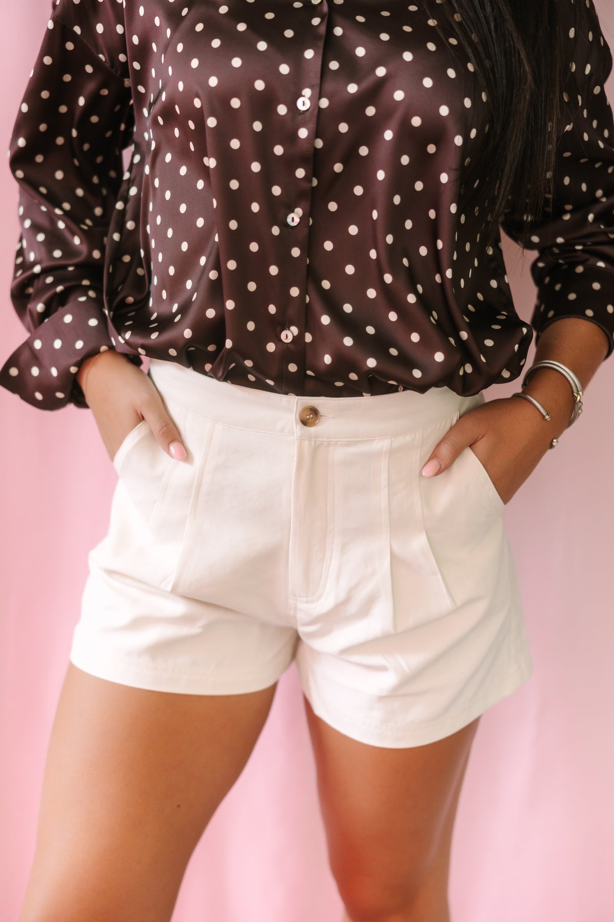 Brown Polka Dot Blouse