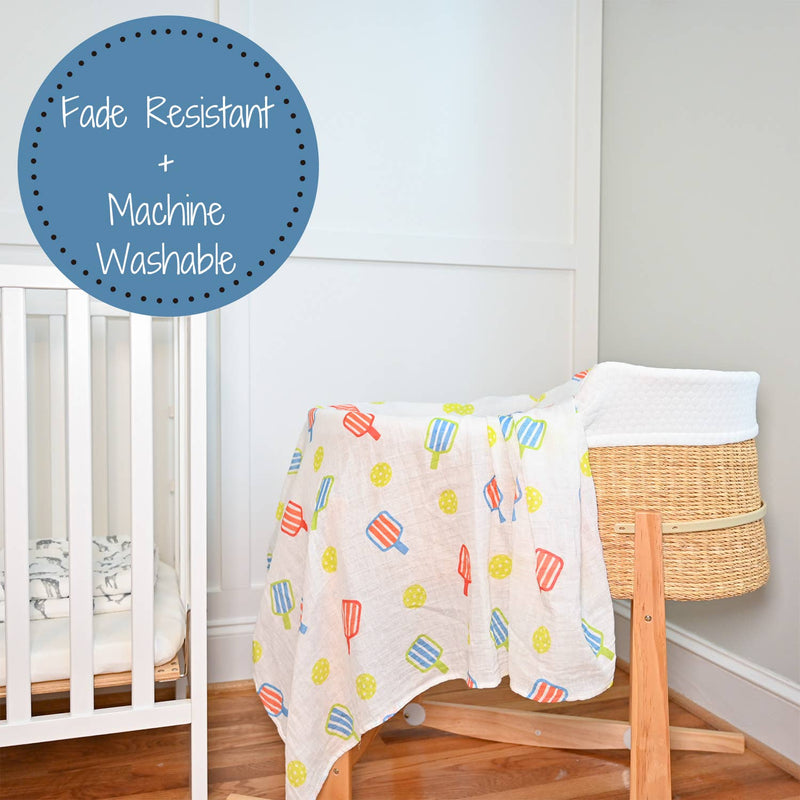 I Can't, I Have Pickleball Baby Muslin Swaddle Blanket