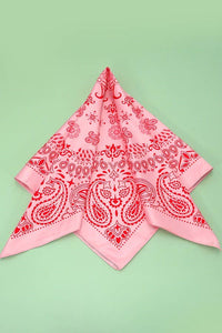 Pink/Red Paisley Bandana Scarf
