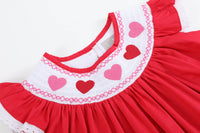 Red Heart Smocked Bishop Dress