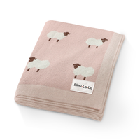 Pink Sheep Receiving Baby Blanket