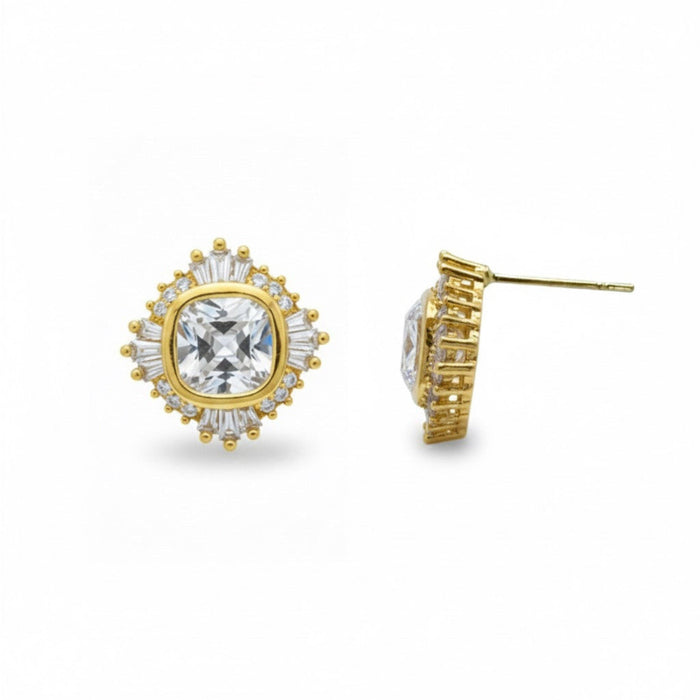 Radiant Crown Stud Earrings