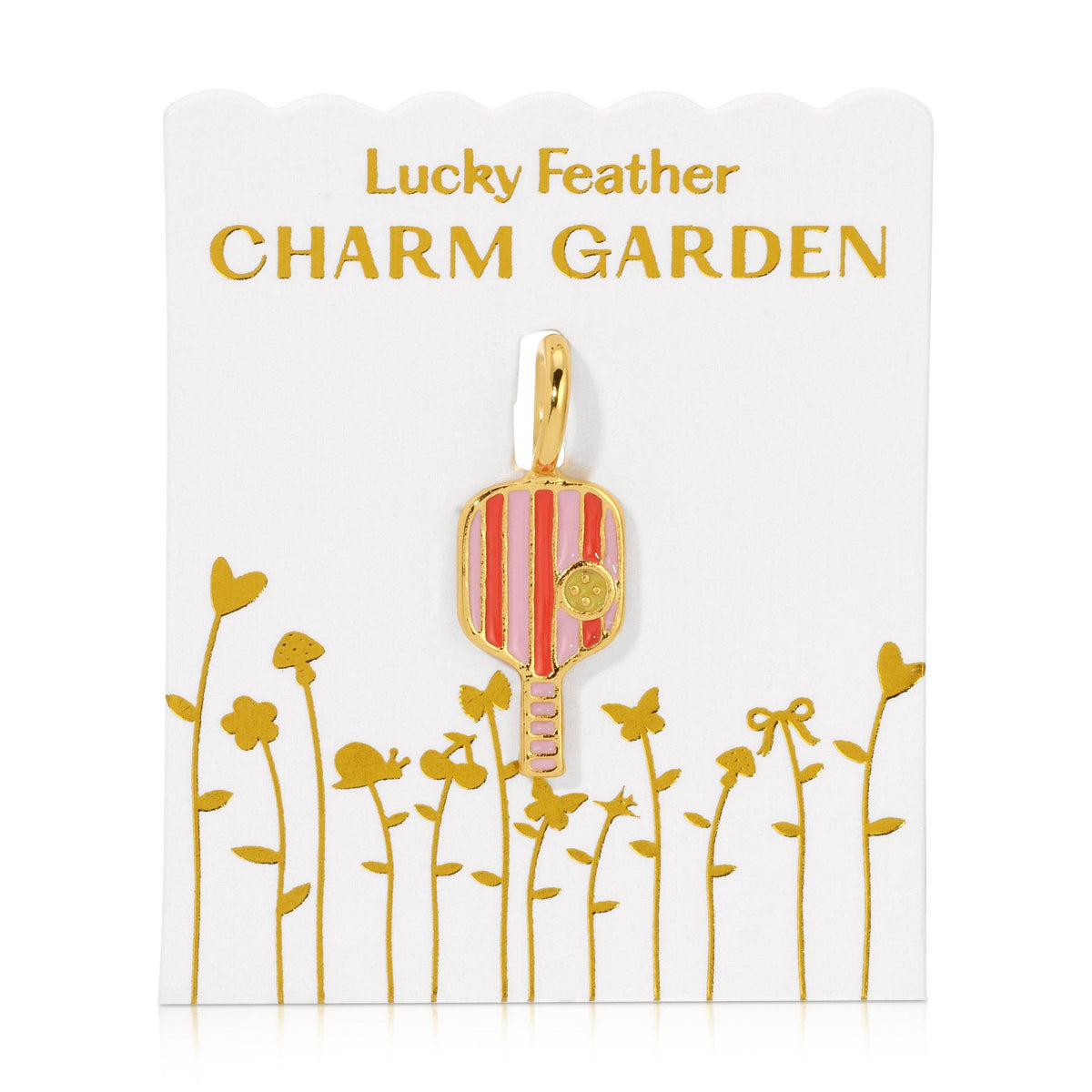 Gold Pickleball Charm