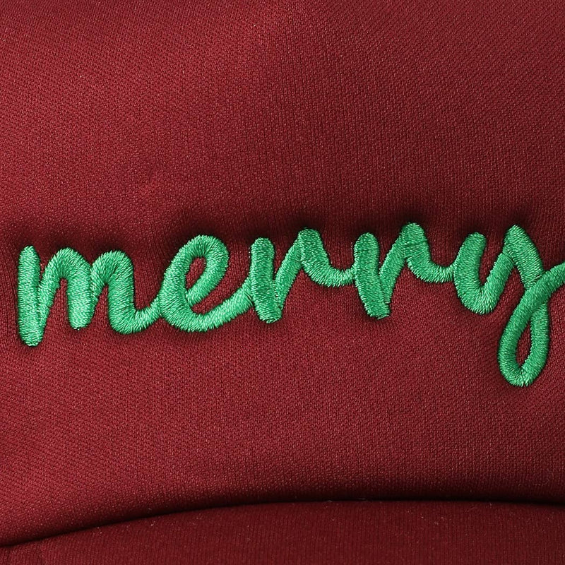 Merry  Embroidery Mesh Back Trucker Hat