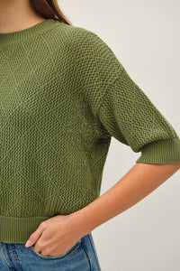 Green Crochet Sweater