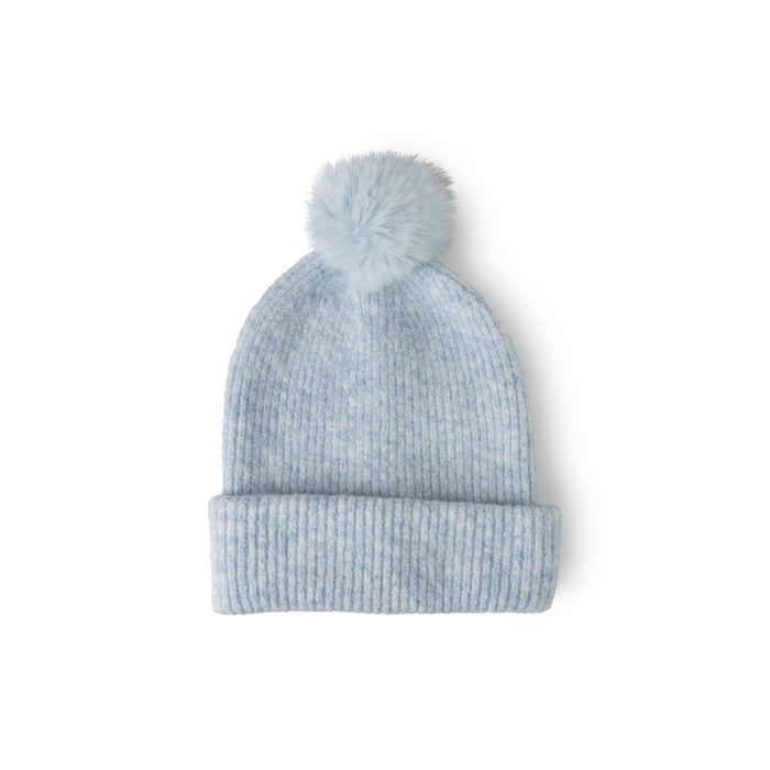 Blue Knit Ultra Soft Pom Hat