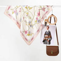 Vintage Floral Print Bandana Scarf