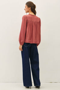 Rust Boho Blouse