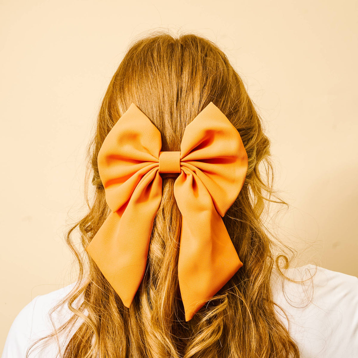 Classic Hair Bow-Orange