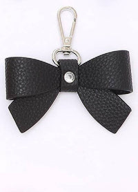VEGAN LEATHER BOW KEYCHAIN