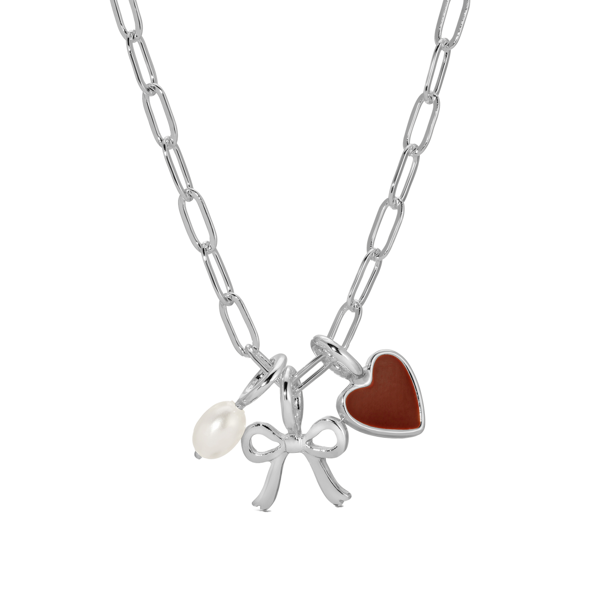 Silver Bow Charm