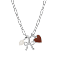 Silver Bow Charm