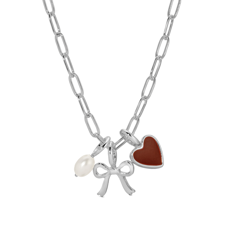 Silver Bow Charm