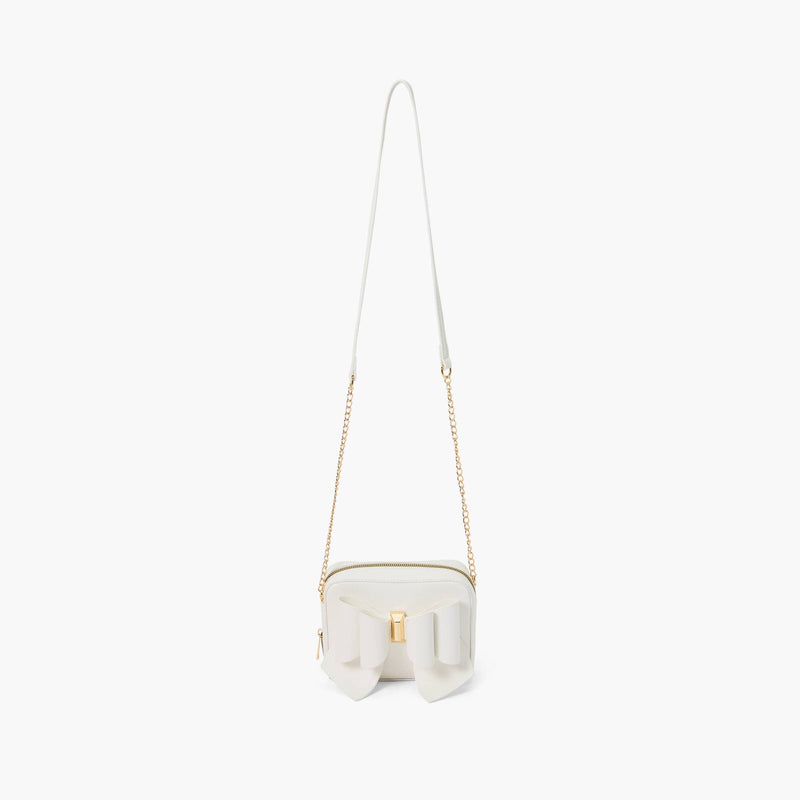 White Boxy Bow Crossbody