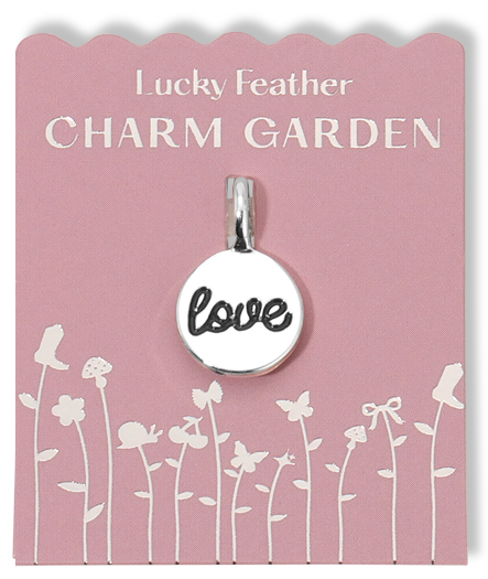 Silver Love Disc Charm
