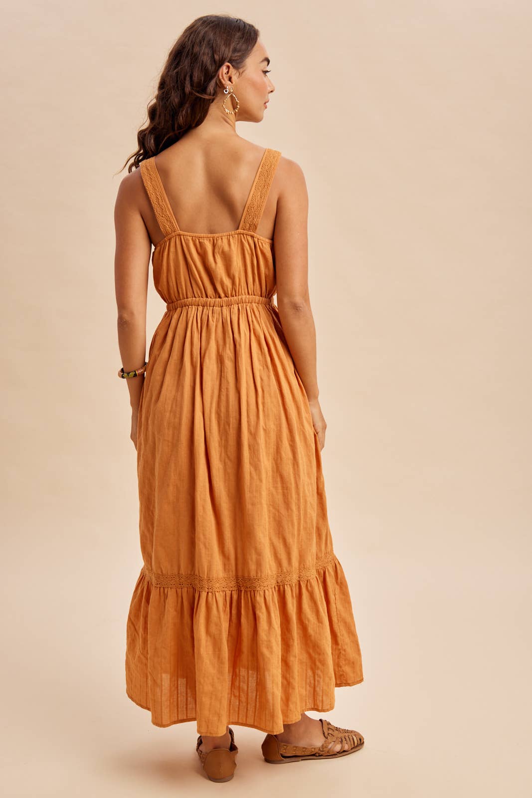 Orange Spice Midi Dress