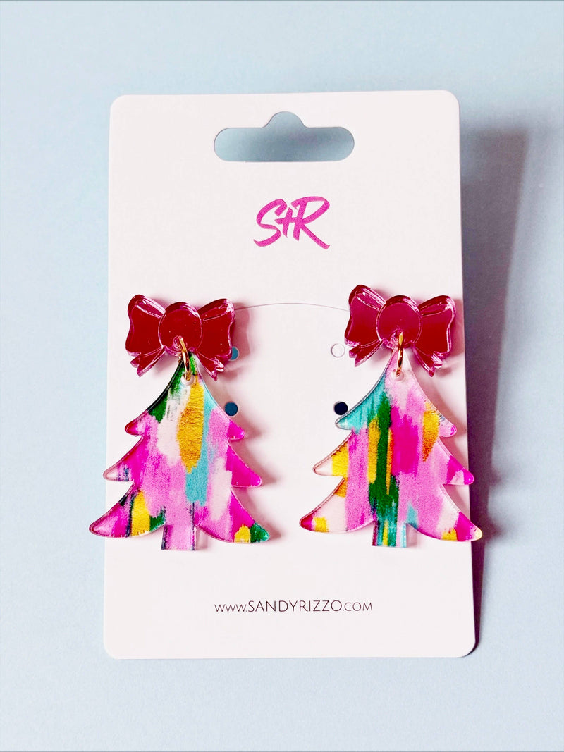Color Play Acrylic Christmas Tree Dangles