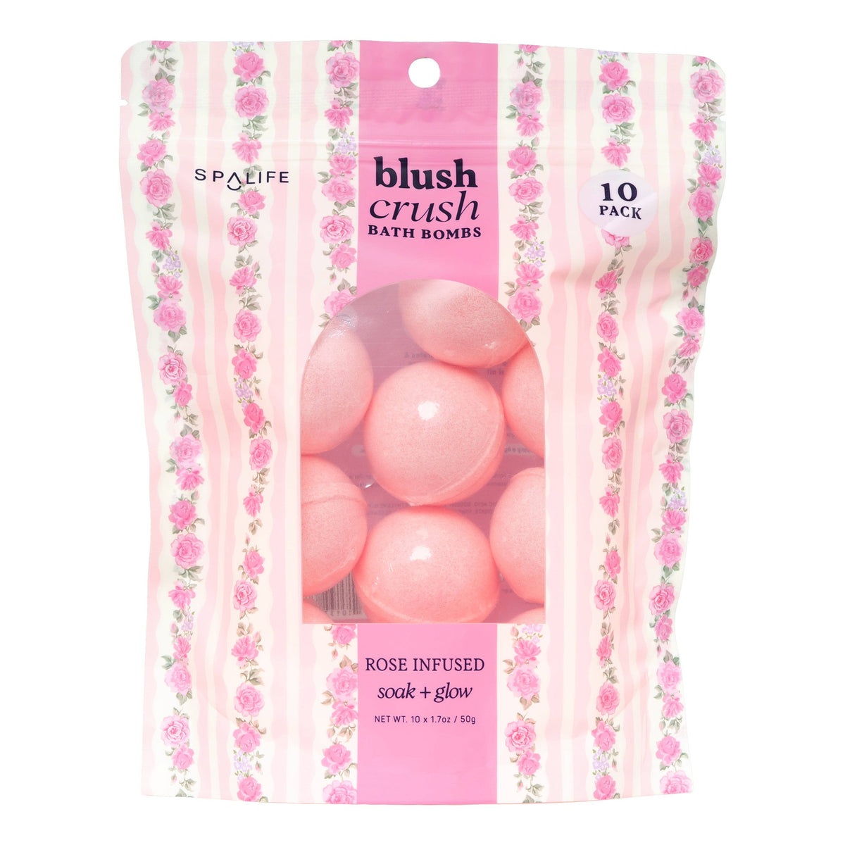 Blush Crush Bath Bombs (Rose Infused) – 10 Pack 