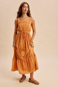Orange Spice Midi Dress