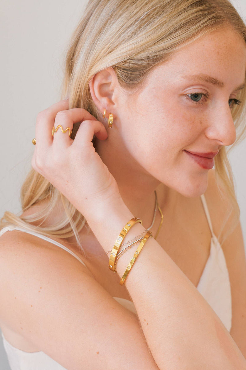 Mini Corinne Gold Bangle Bracelet
