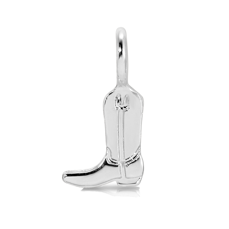 Silver Cowboy Boot Charm