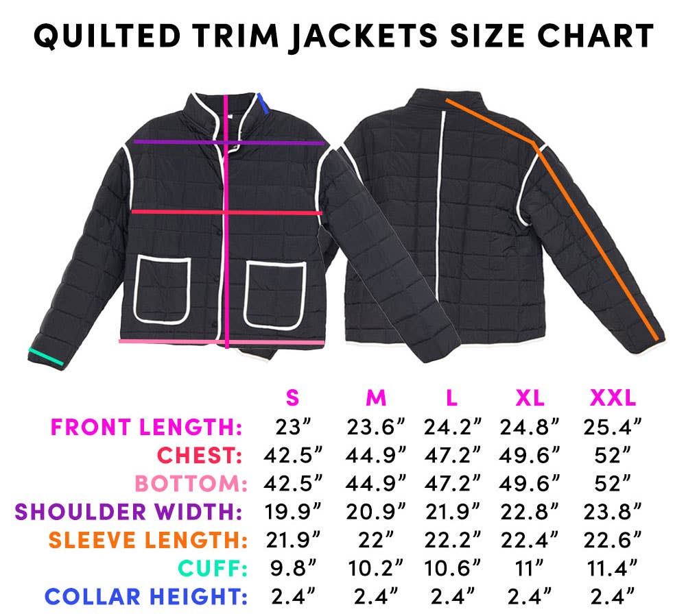 Hot Pink Quilted Trim Jacket