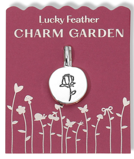 Silver Rose Charm