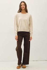Oatmeal Crew Sweater