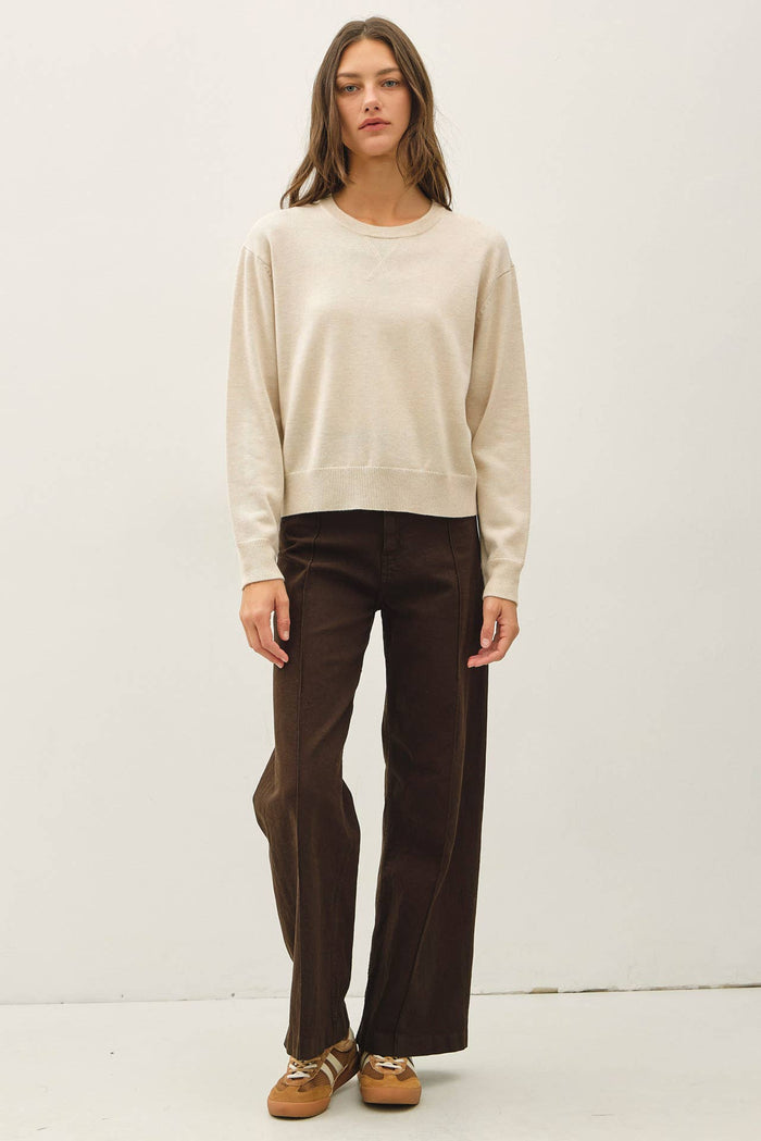 Oatmeal Crew Sweater
