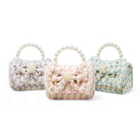 Teal Mini Tweed Handbag
