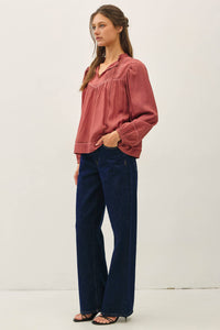 Rust Boho Blouse