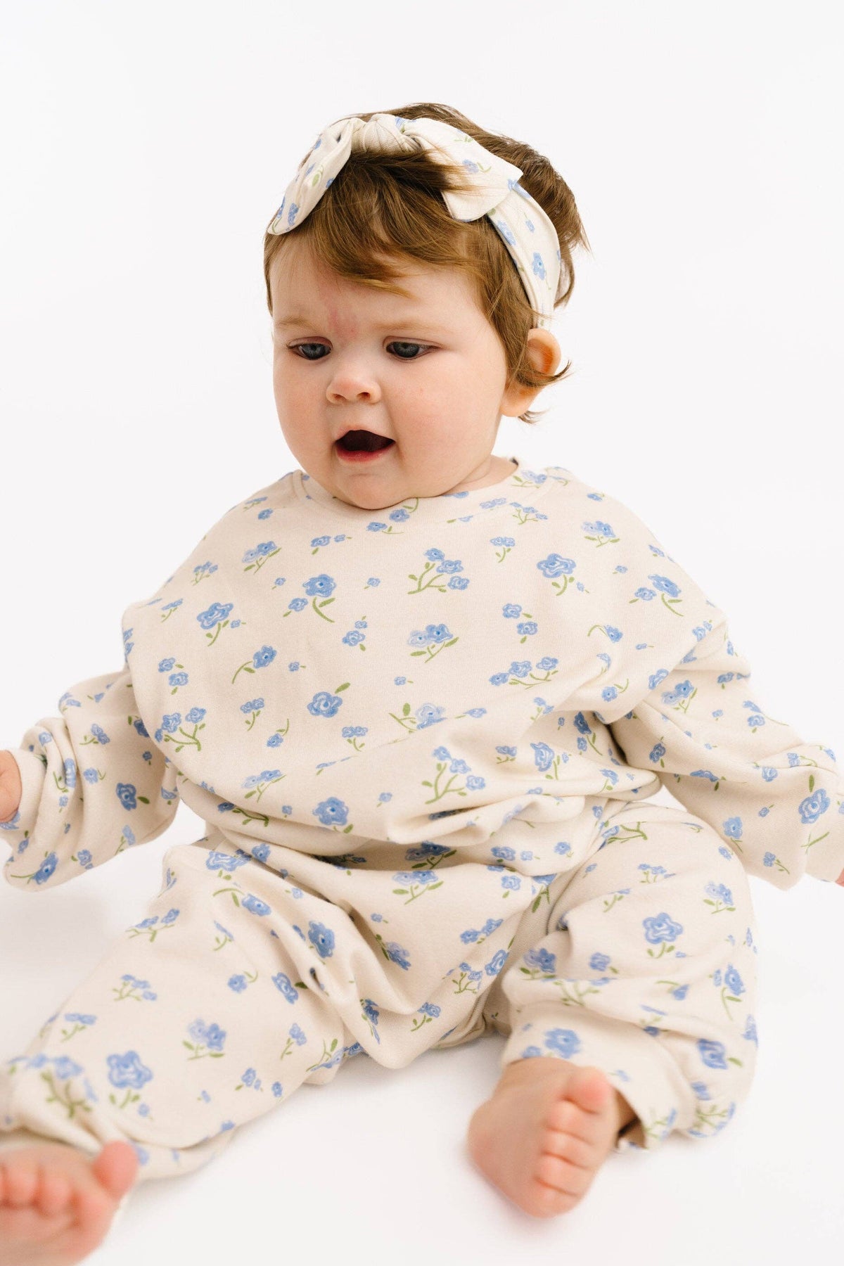 Blue Blooms Sweatsuit