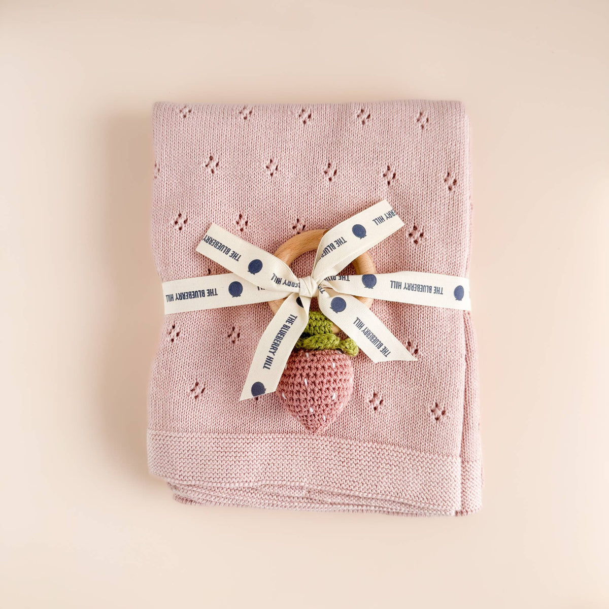 Strawberry Pink Crochet Rattle
