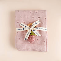 Strawberry Pink Crochet Rattle