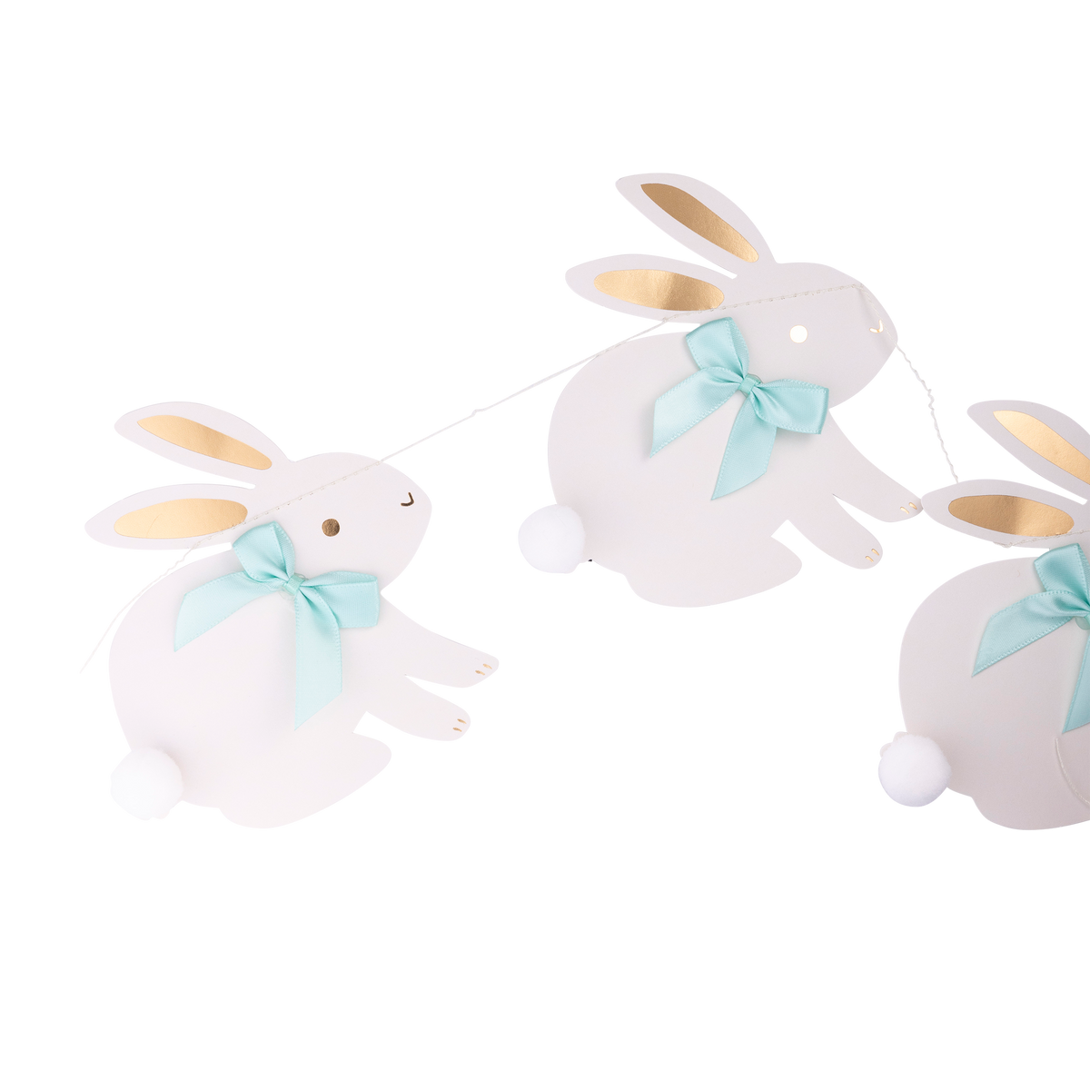 Bunnies with Ribbon Bows Banner