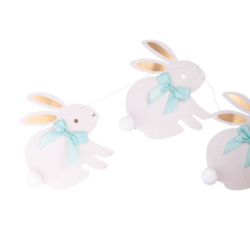 Bunnies with Ribbon Bows Banner